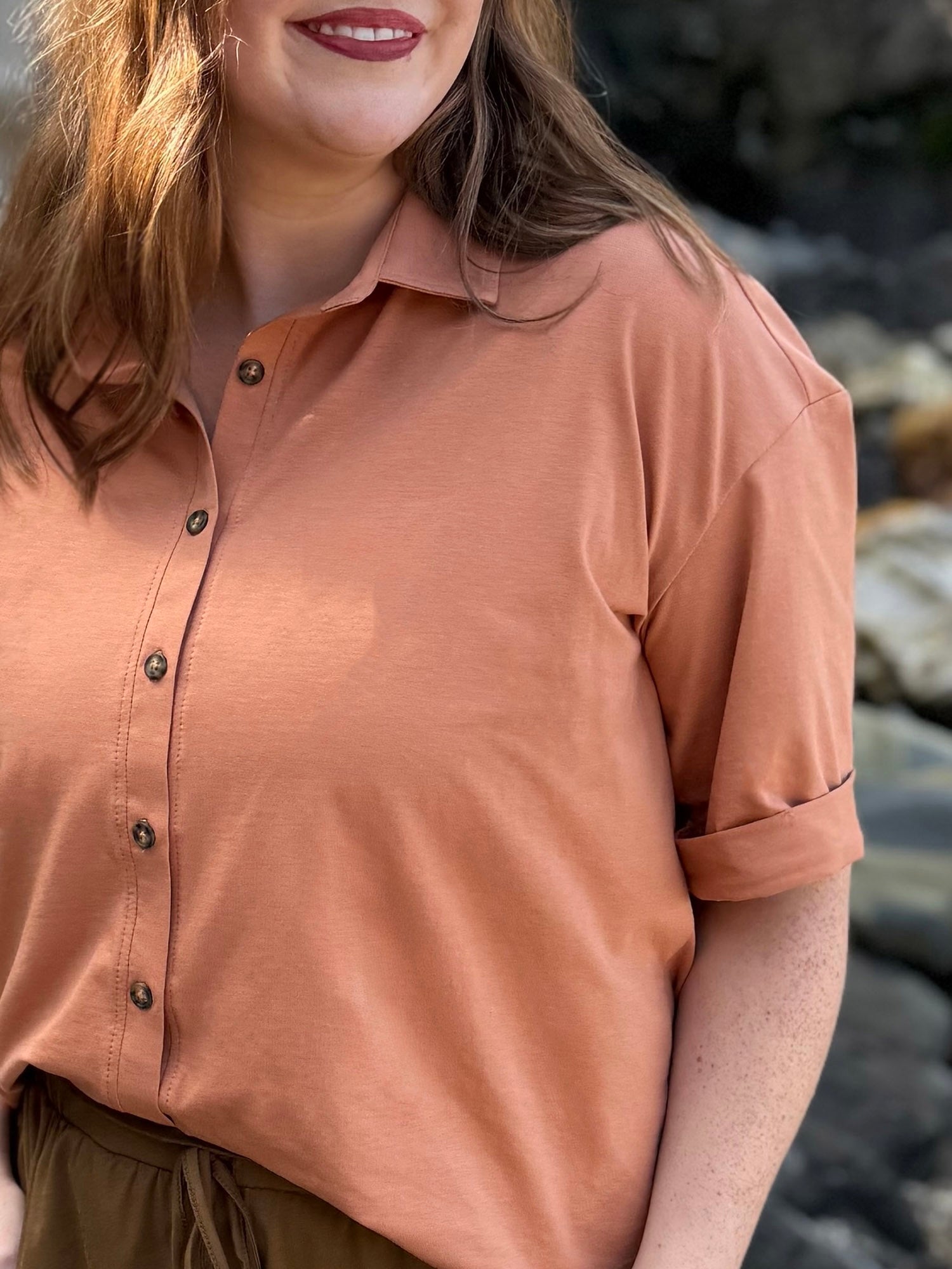 MELROSE top in Italian Clay