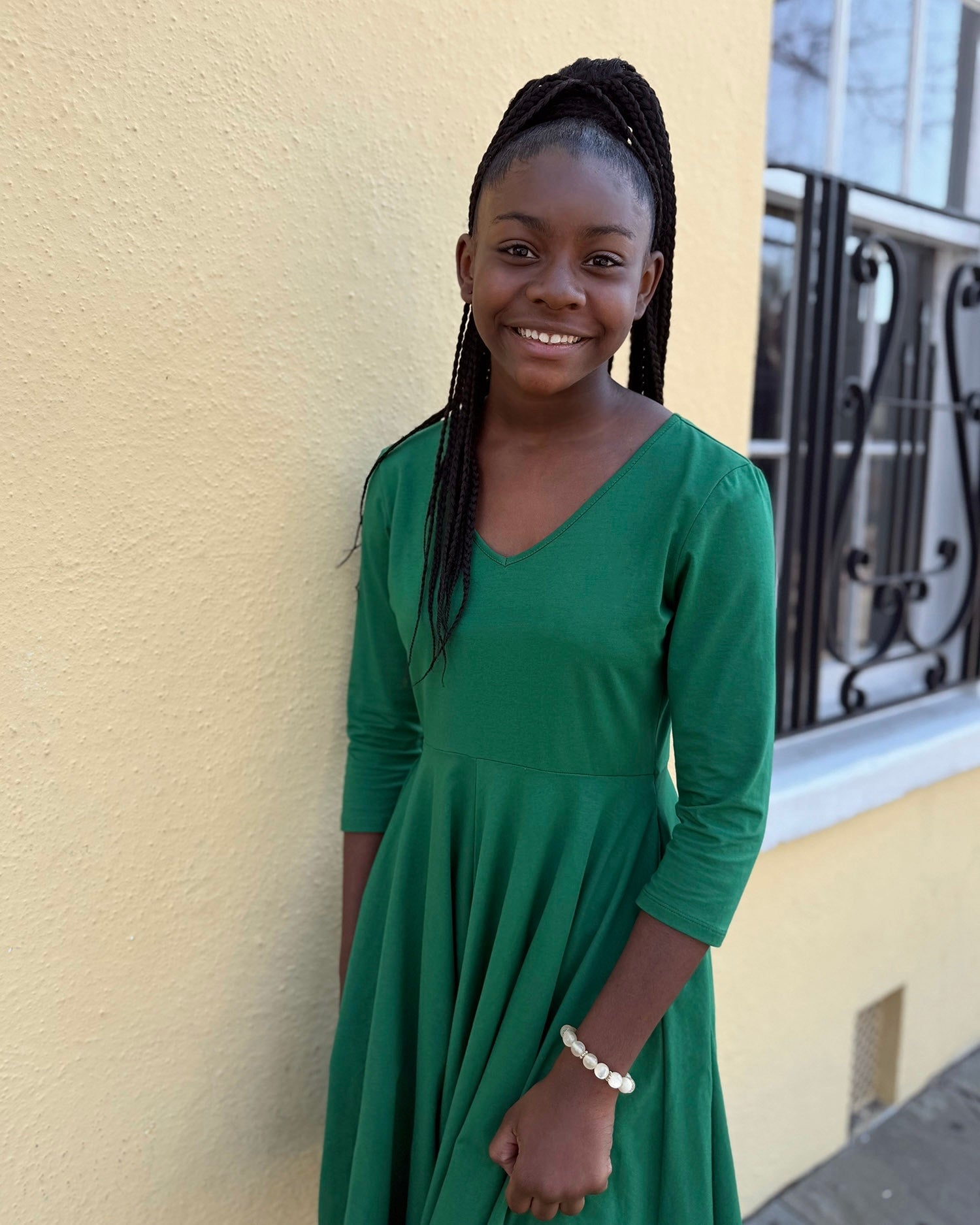 LOUISE dress in Rich Emerald