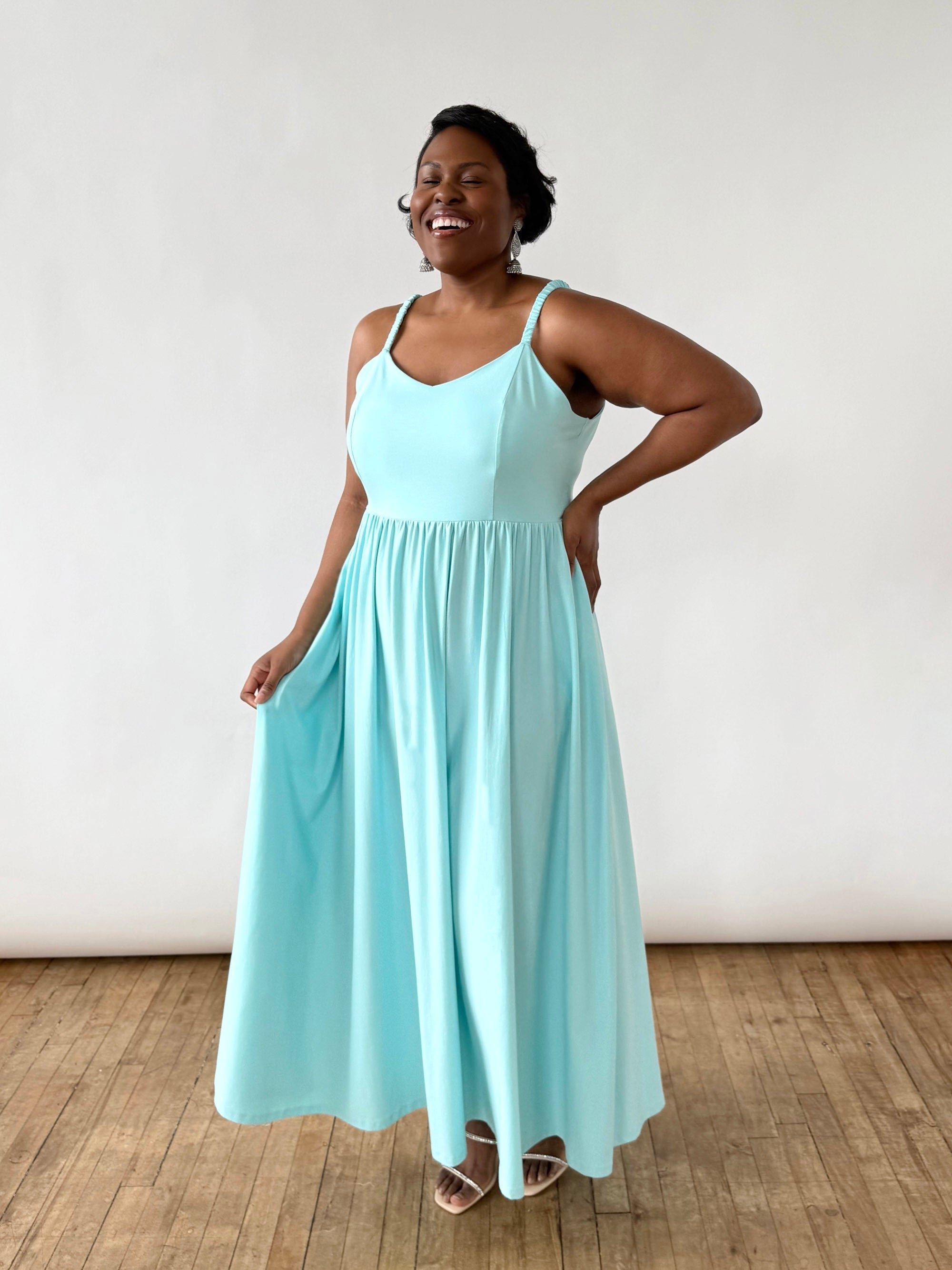 LYDIA dress in Crisp Aqua
