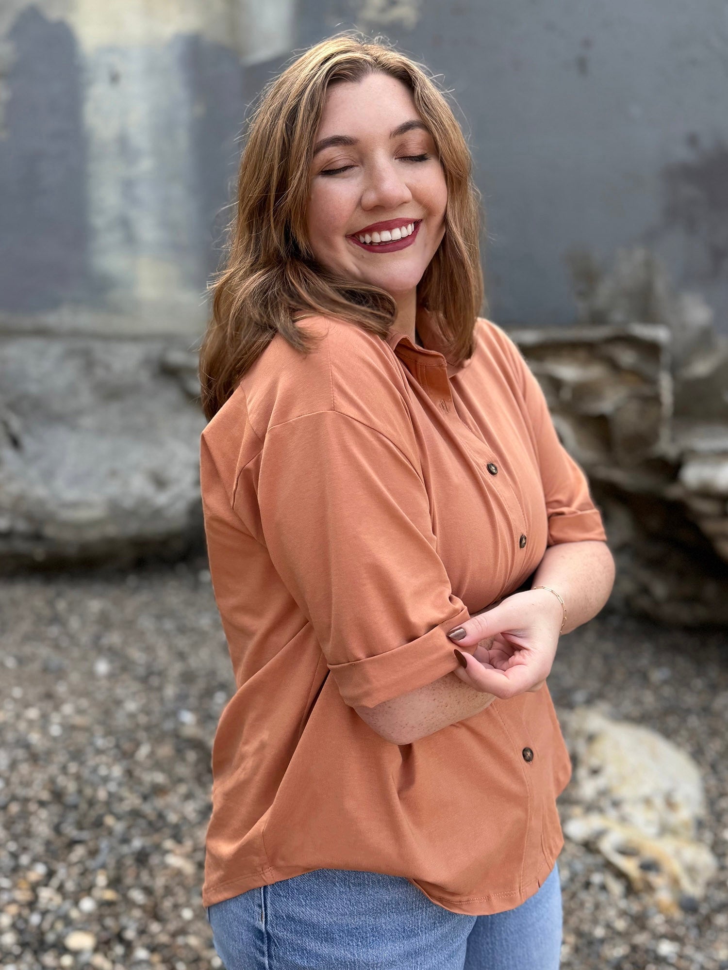 MELROSE top in Italian Clay