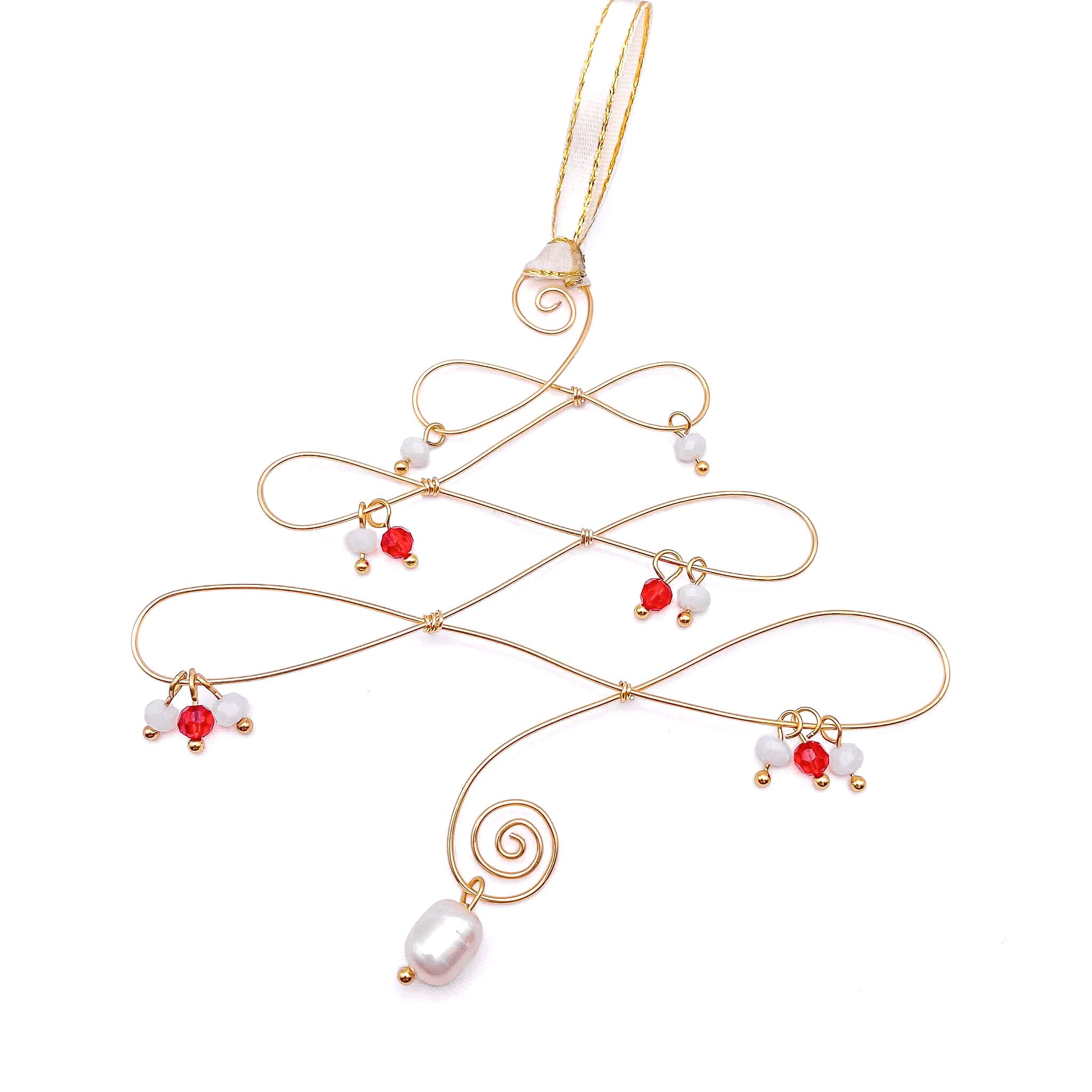 Fa-La-La gold ornament