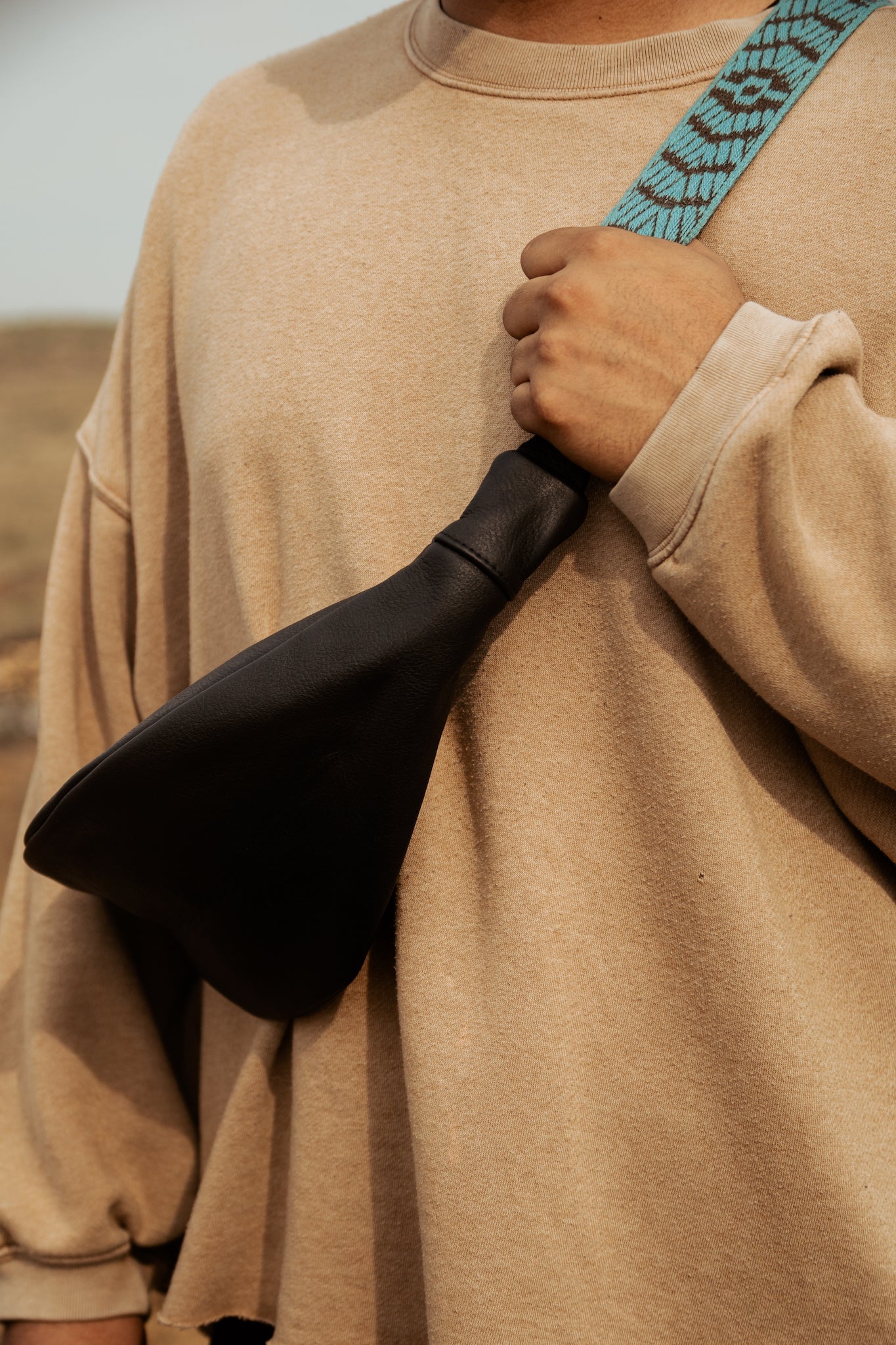 Leather Crescent Bag - Last Chance