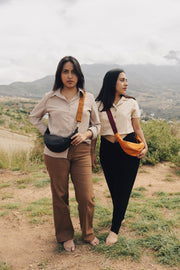 Leather Crescent Bag
