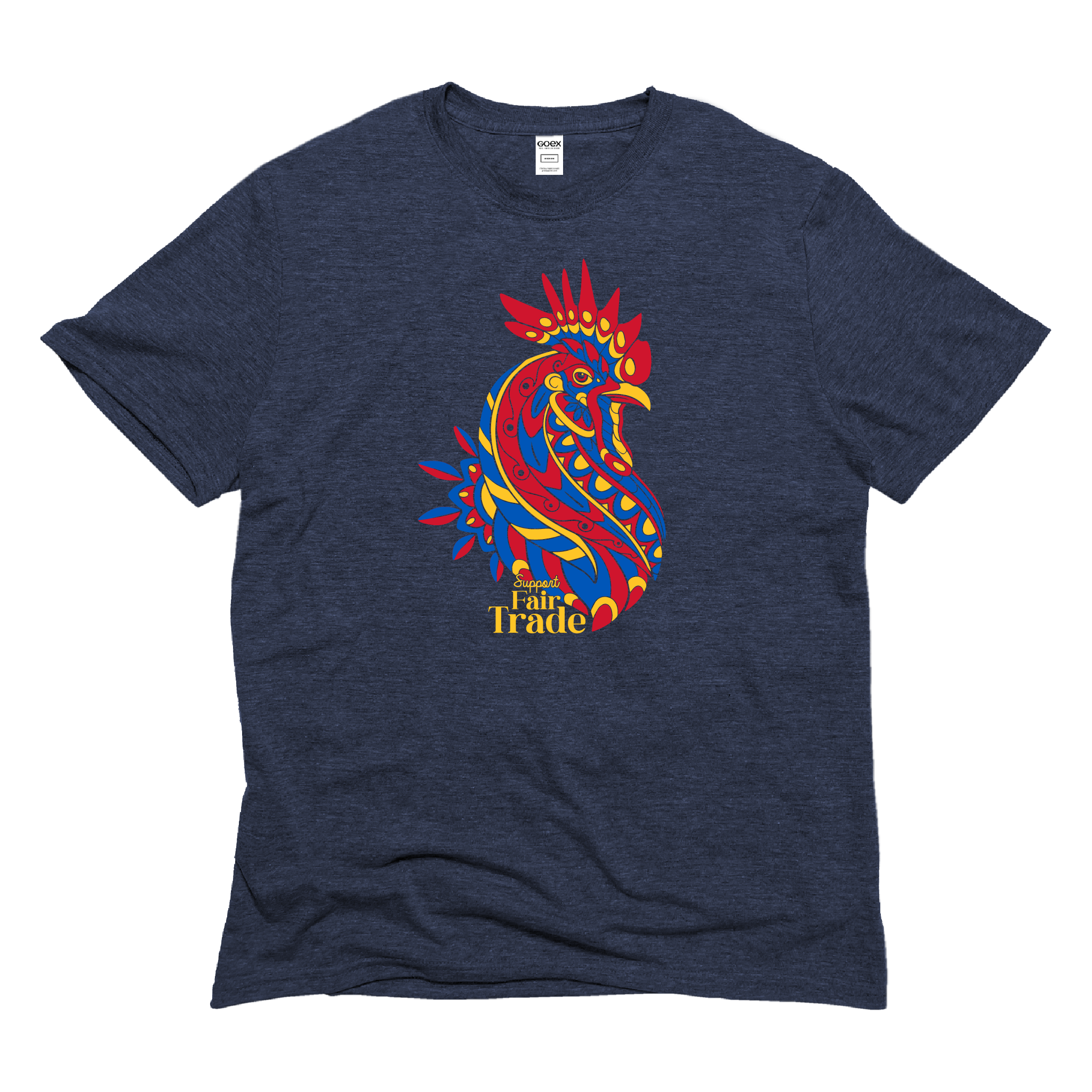 Support Fair Trade Rooster Unisex Eco-Triblend Tee