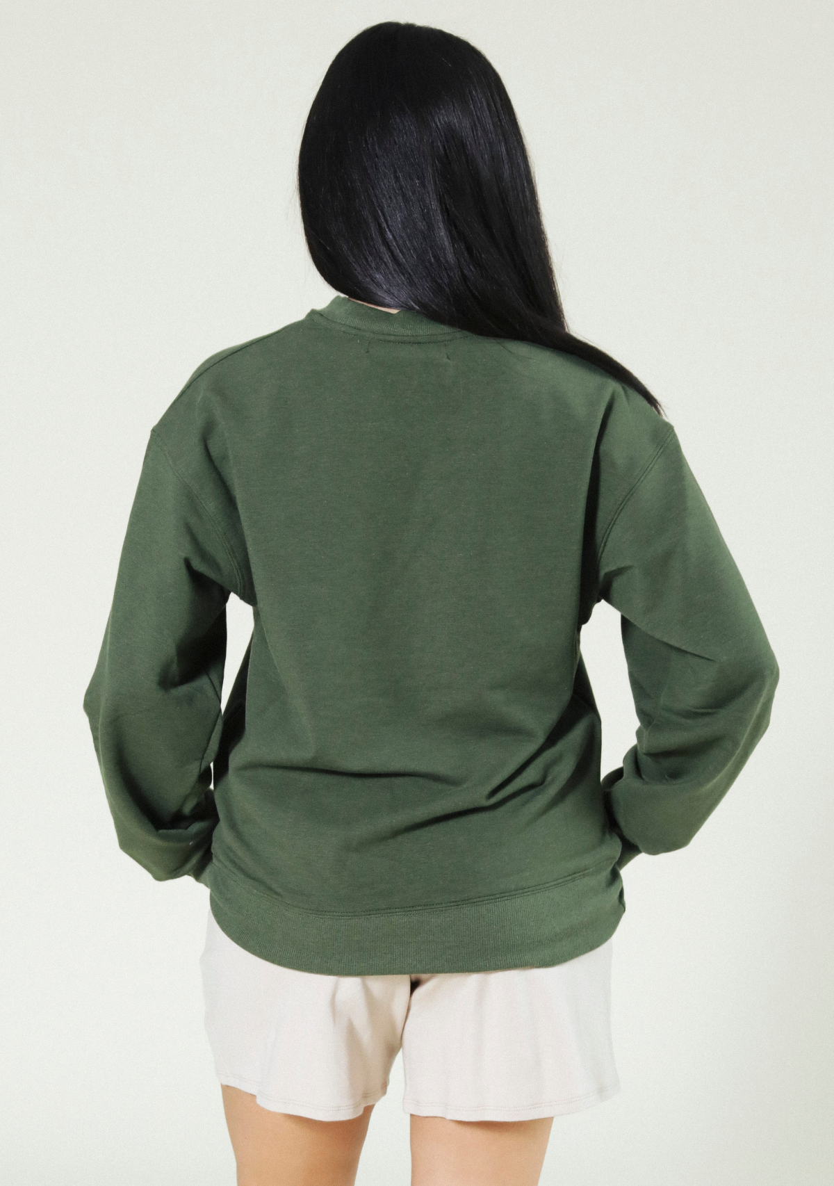 Gabbie Oversized Crew Sweatshirt - Pine - FINAL SALE