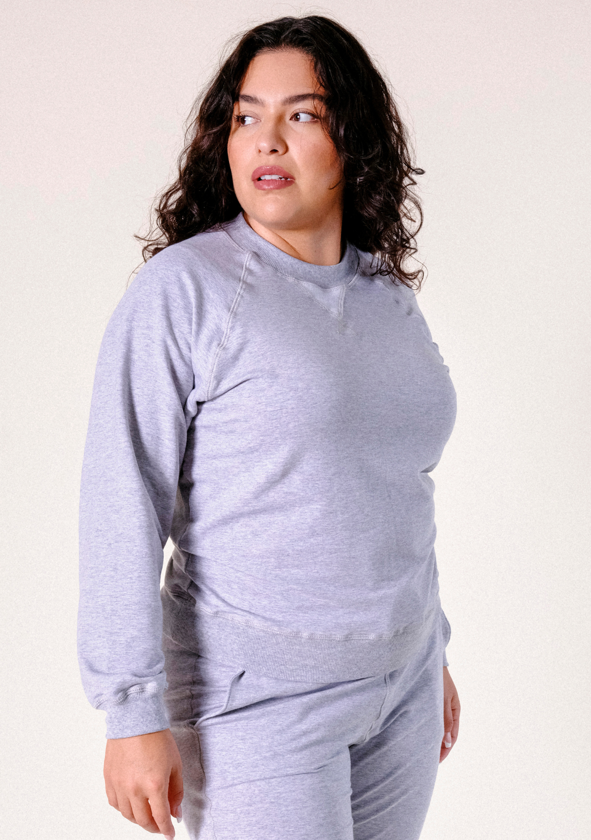 Agnes Raglan Organic Cotton + Tencel™ Sweatshirt - Heather Gray