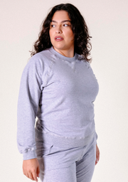 Agnes Raglan Organic Cotton + Tencel™ Sweatshirt - Heather Gray