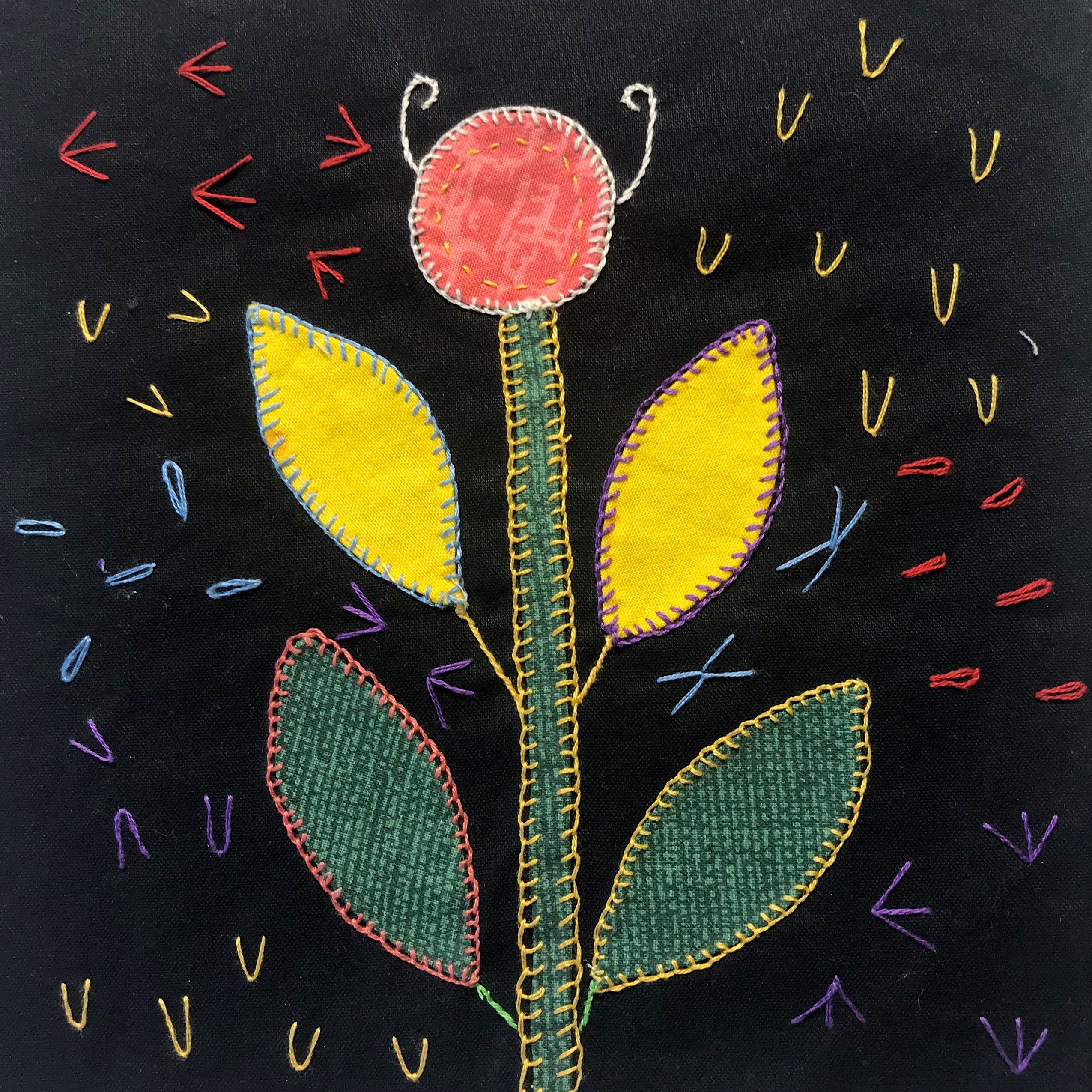 NEW! Midnight Garden Framed Mini-Quilt