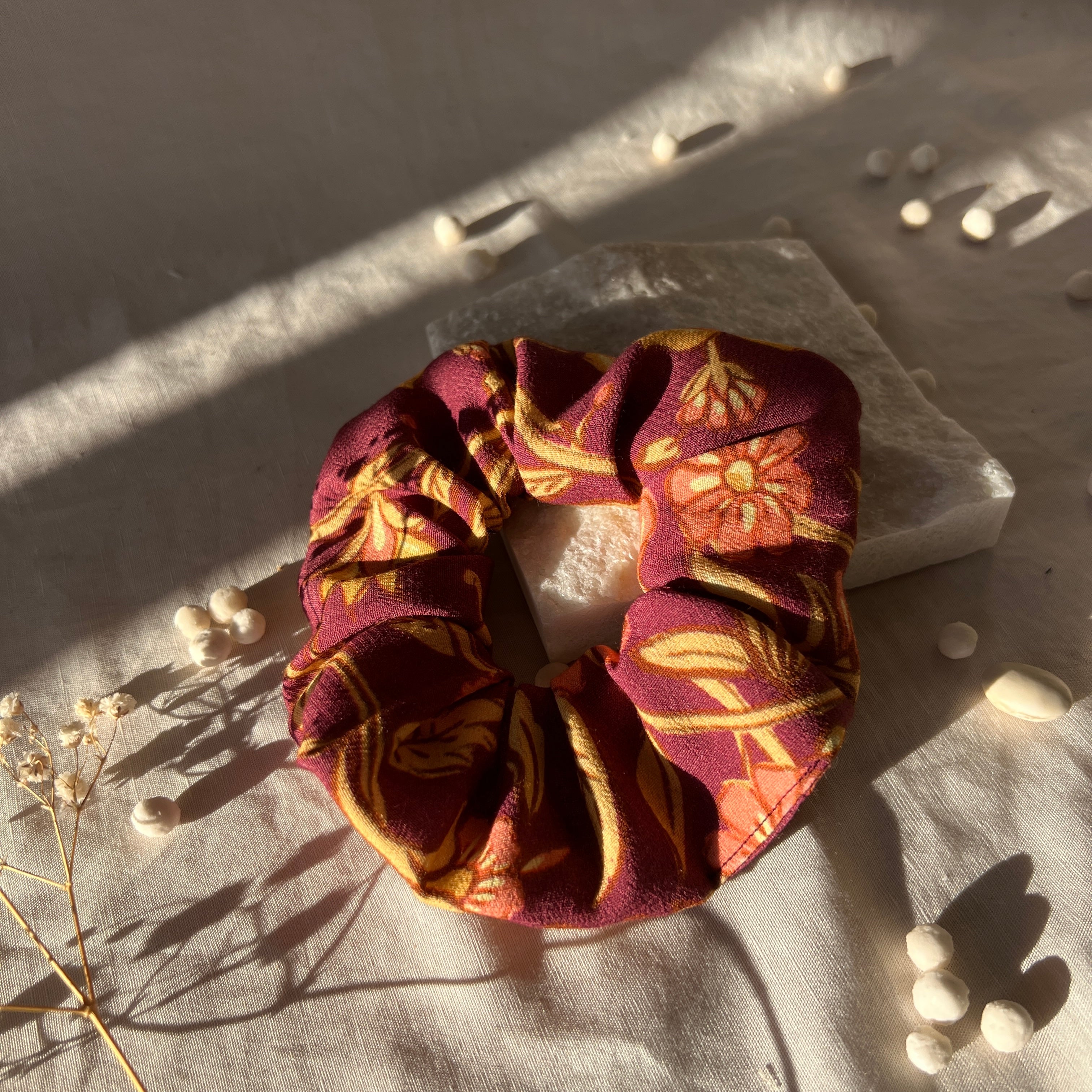 Midnight Marigold Scrunchie