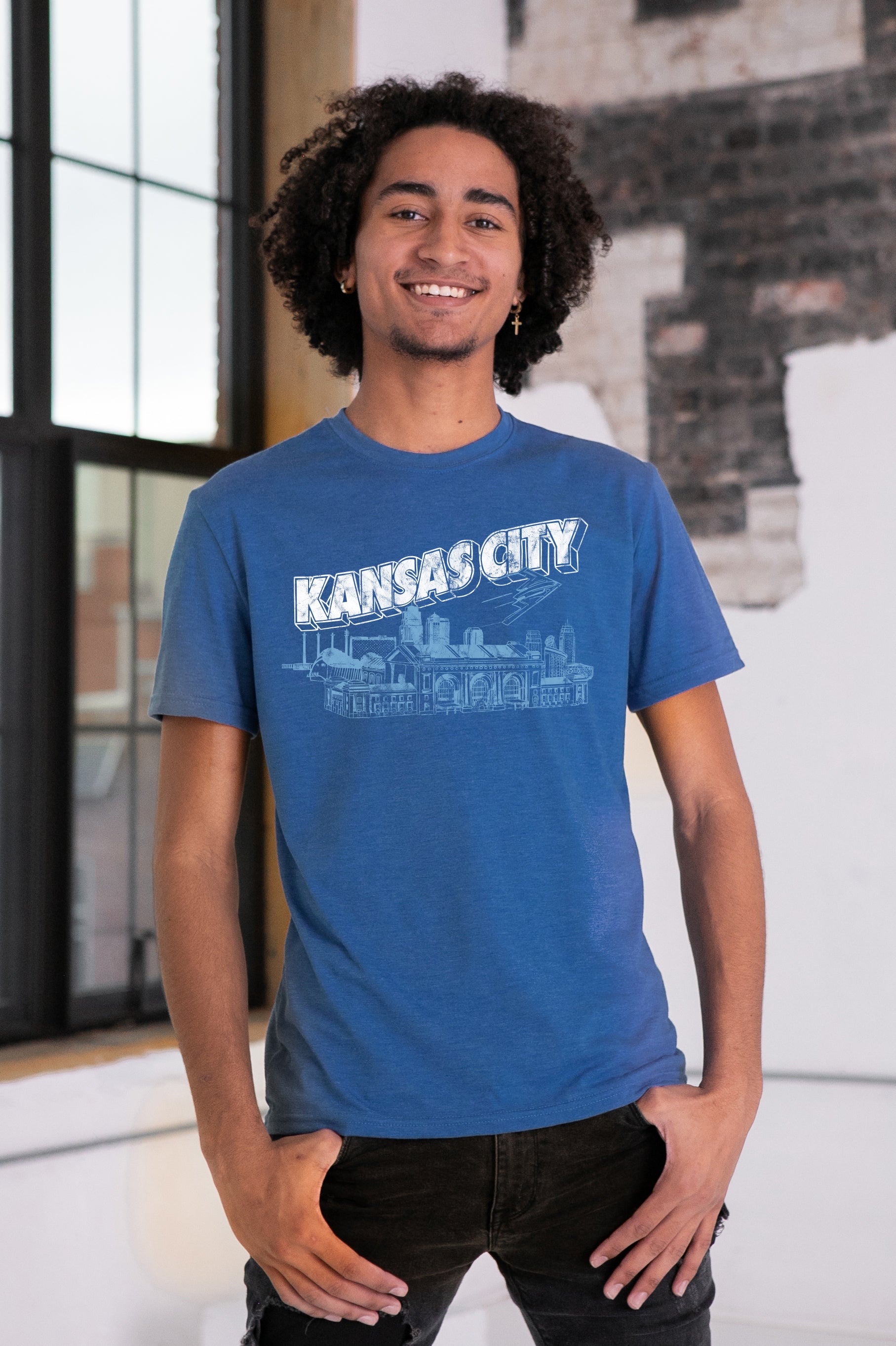 Kansas City Postcard Unisex Eco-Triblend Tee