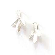 Leaf Cluster Earrings - Silver