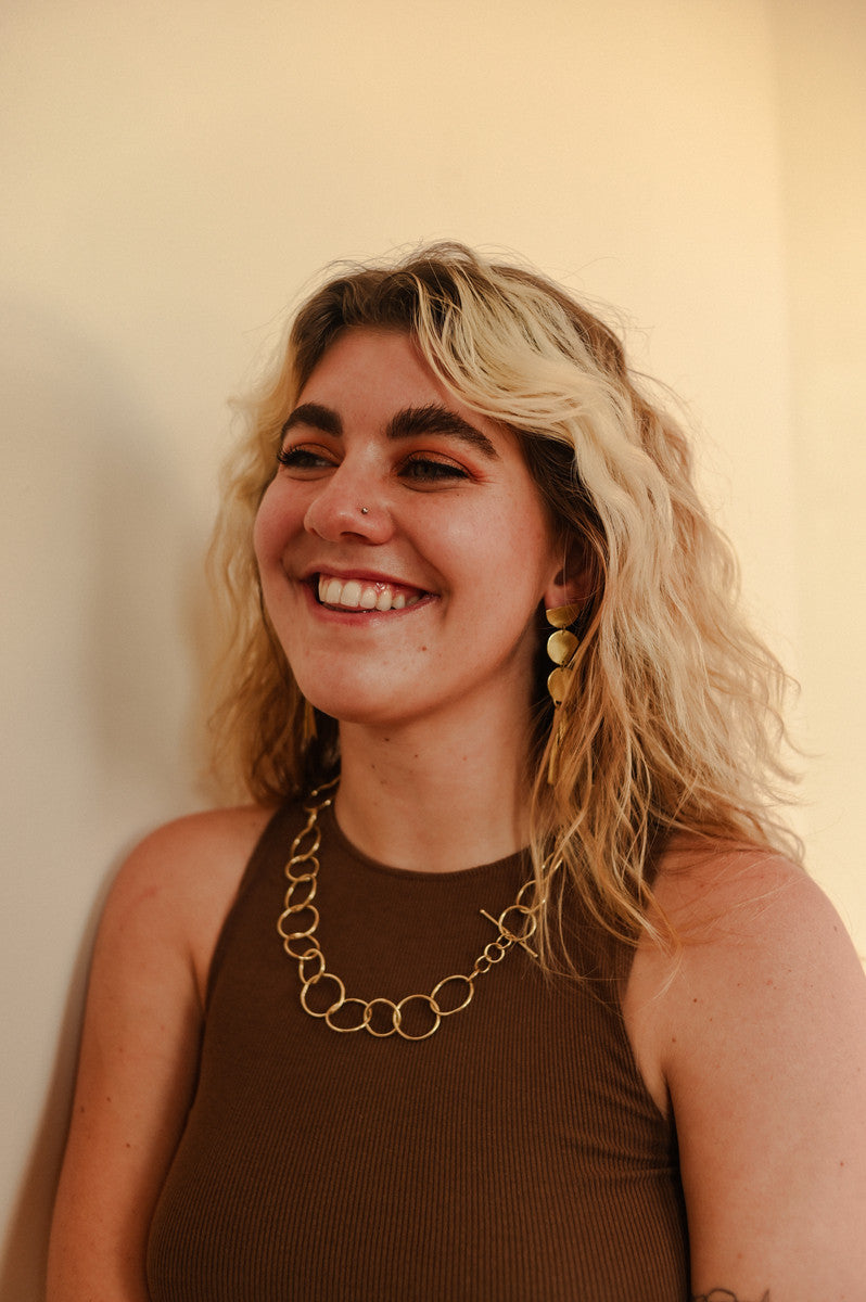 Light Loop Brass Chain Necklace