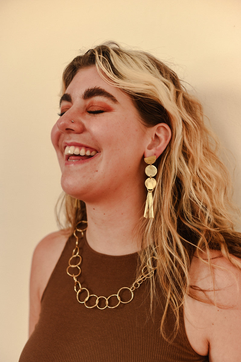 Light Loop Brass Chain Necklace