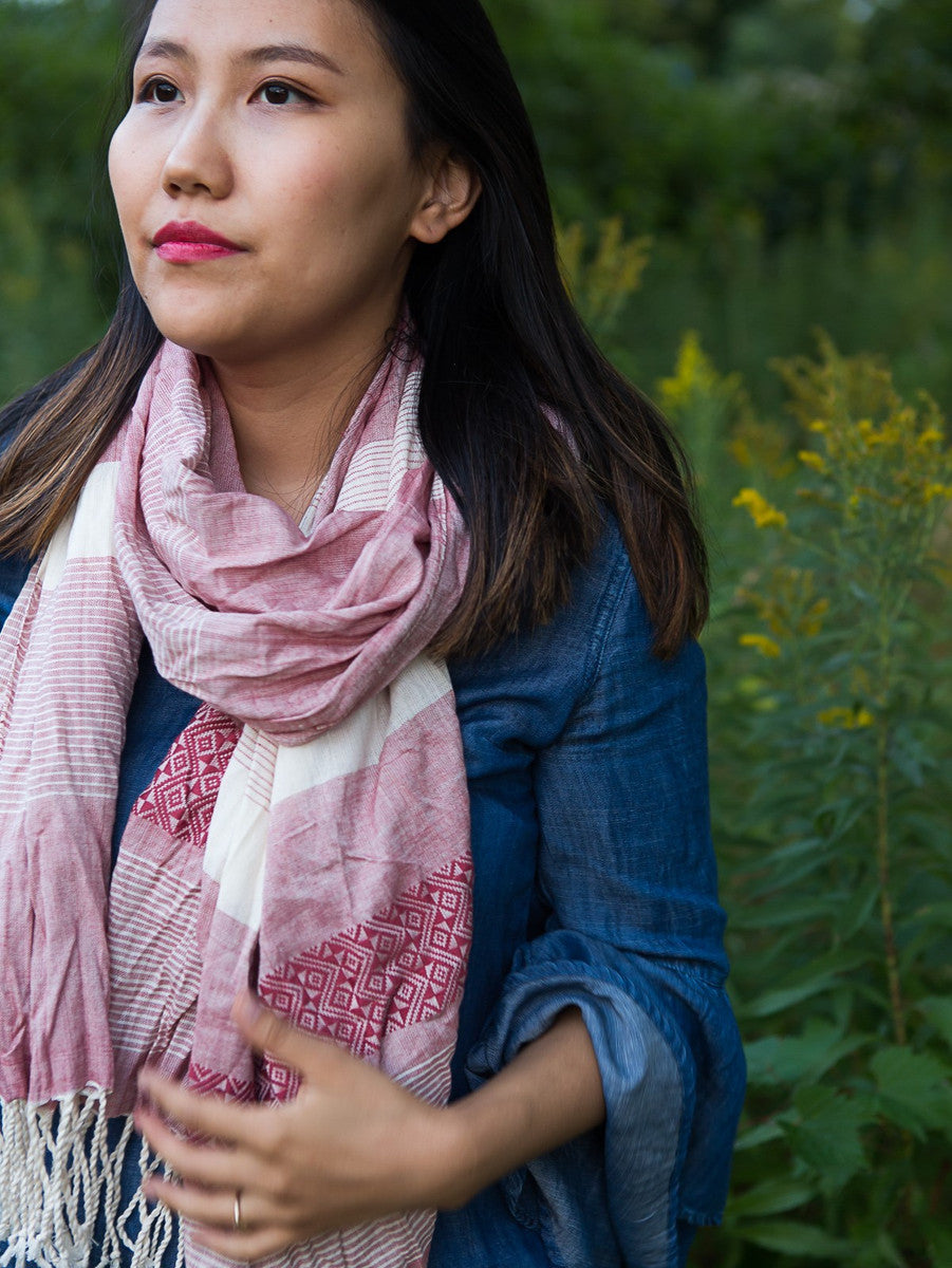 Tuyen Patterned Scarf - Pink