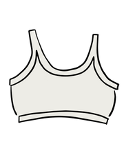 Longline Bra Plain Vanilla