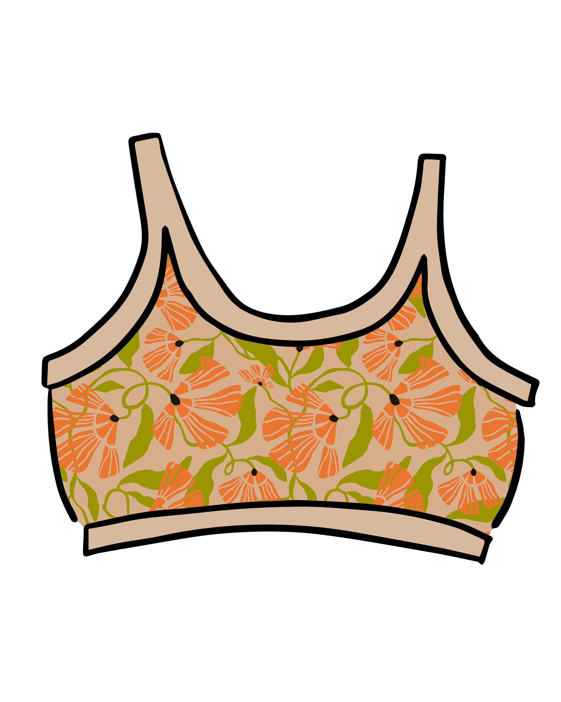 Longline Bra Secret Garden