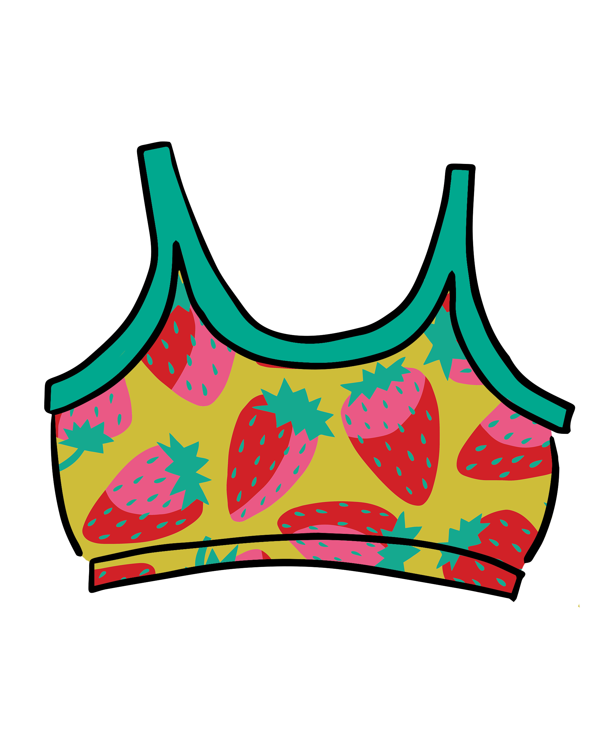Longline Bra Strictly Strawberry