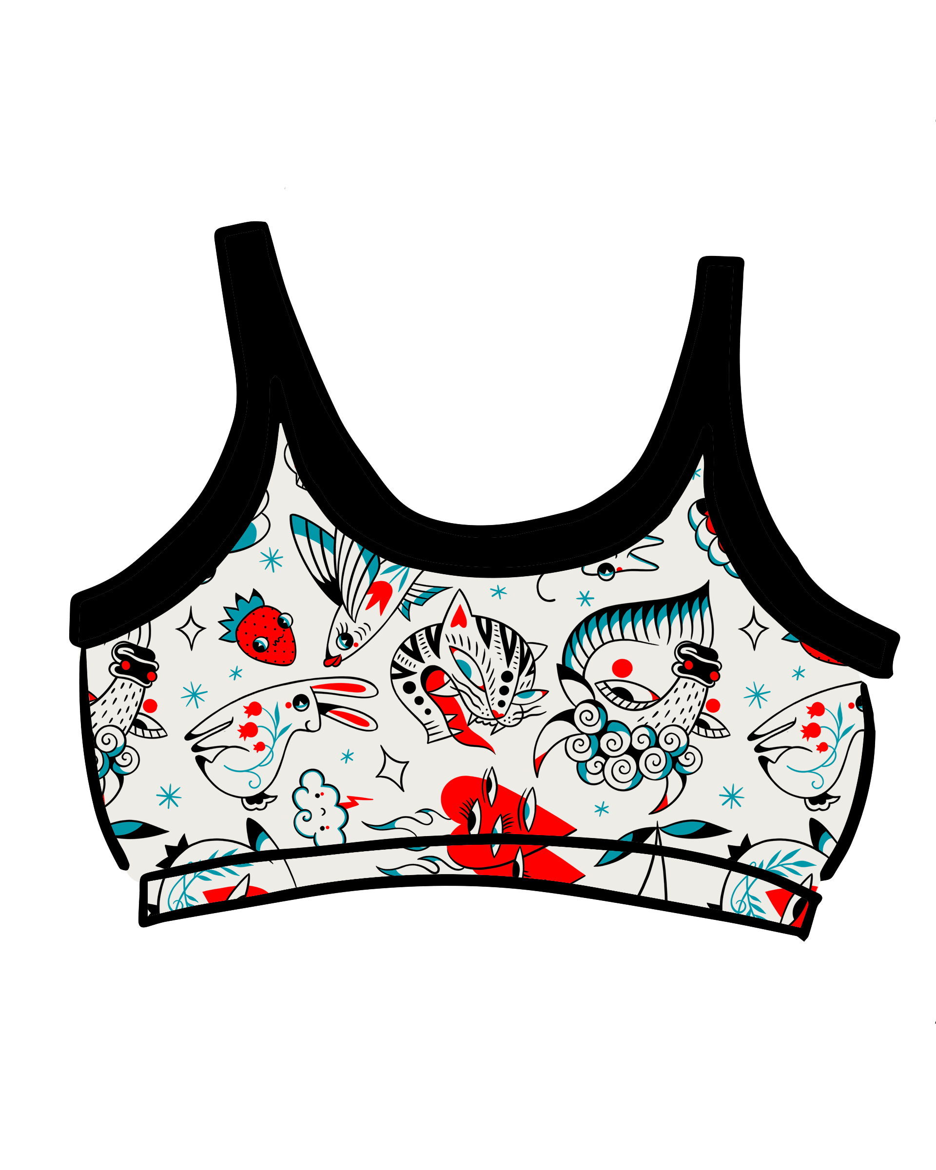 Longline Bra Inked Up