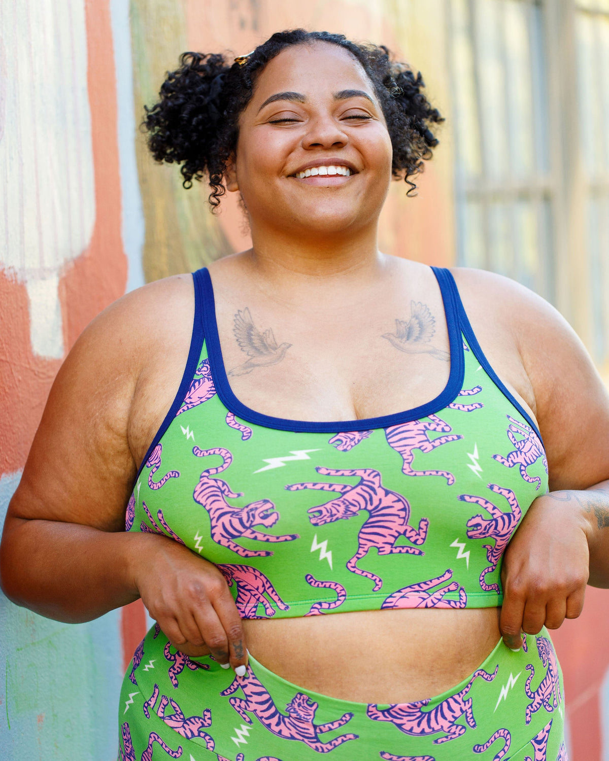 Longline Bra Electric Tiger