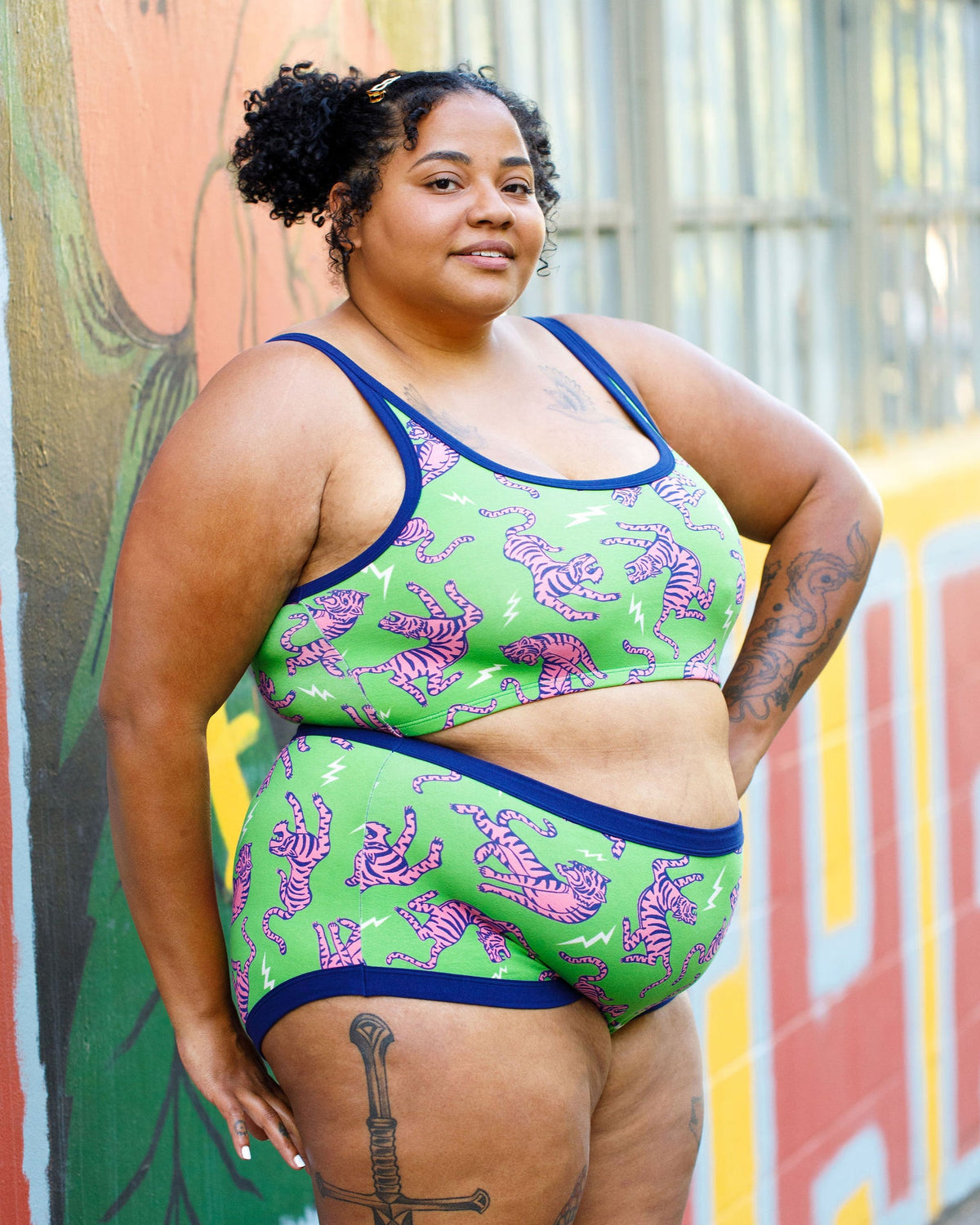 Longline Bra Electric Tiger
