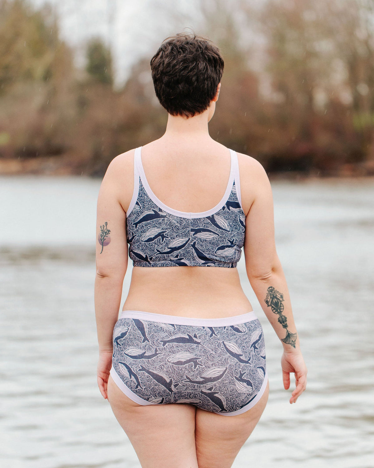 Longline Bra Whale, Whale, Whale