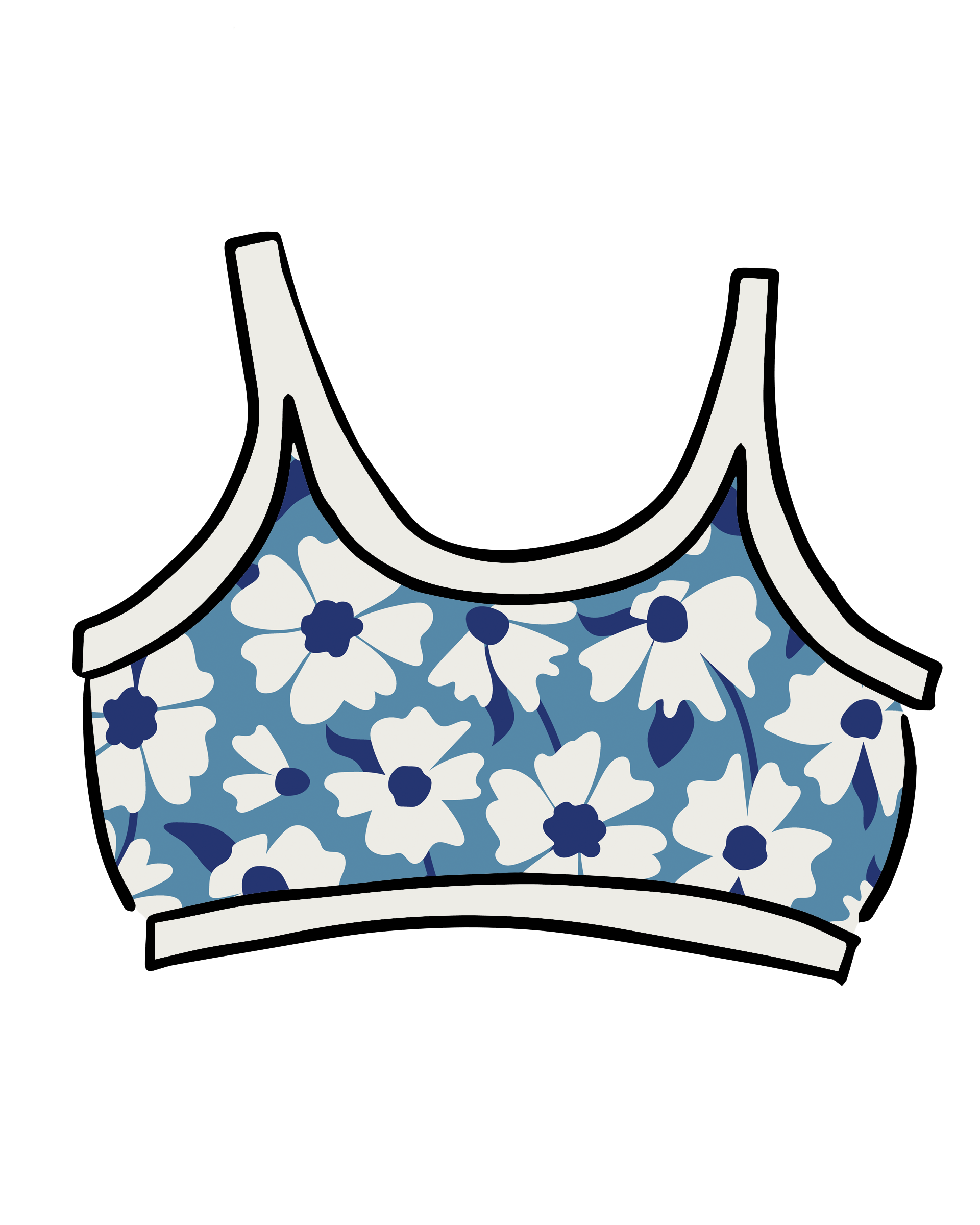 Longline Bra Moody Blooms