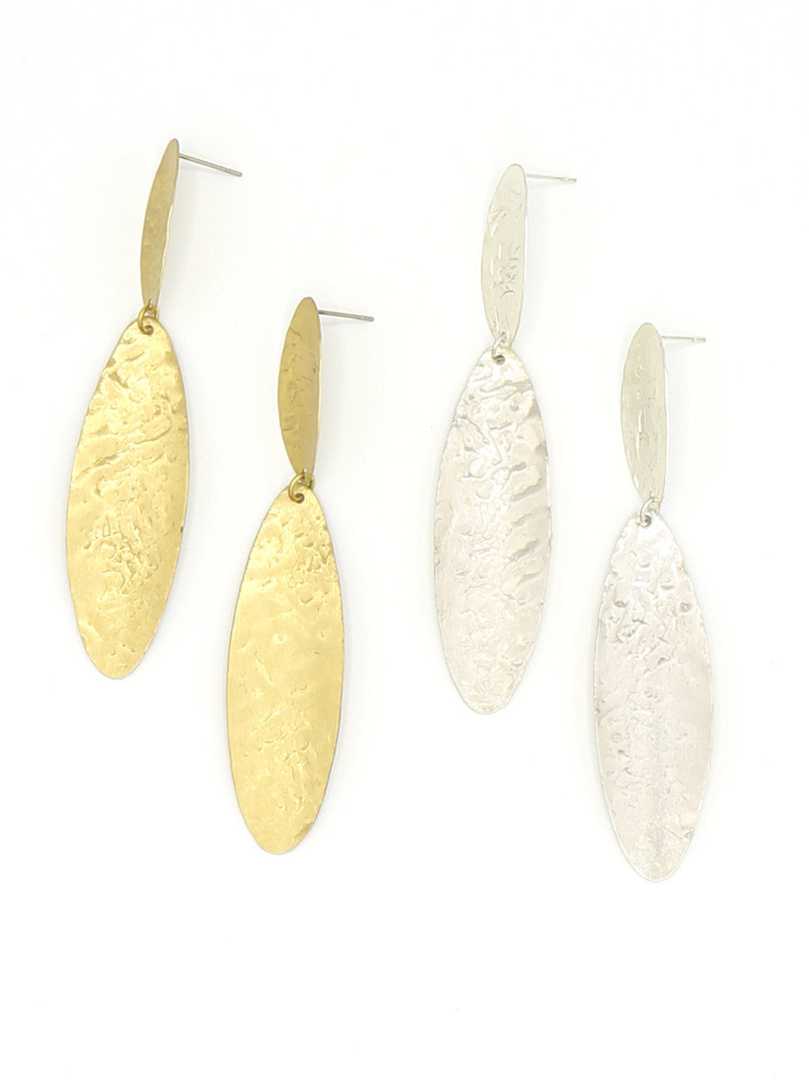 Oblong Pebble Earrings