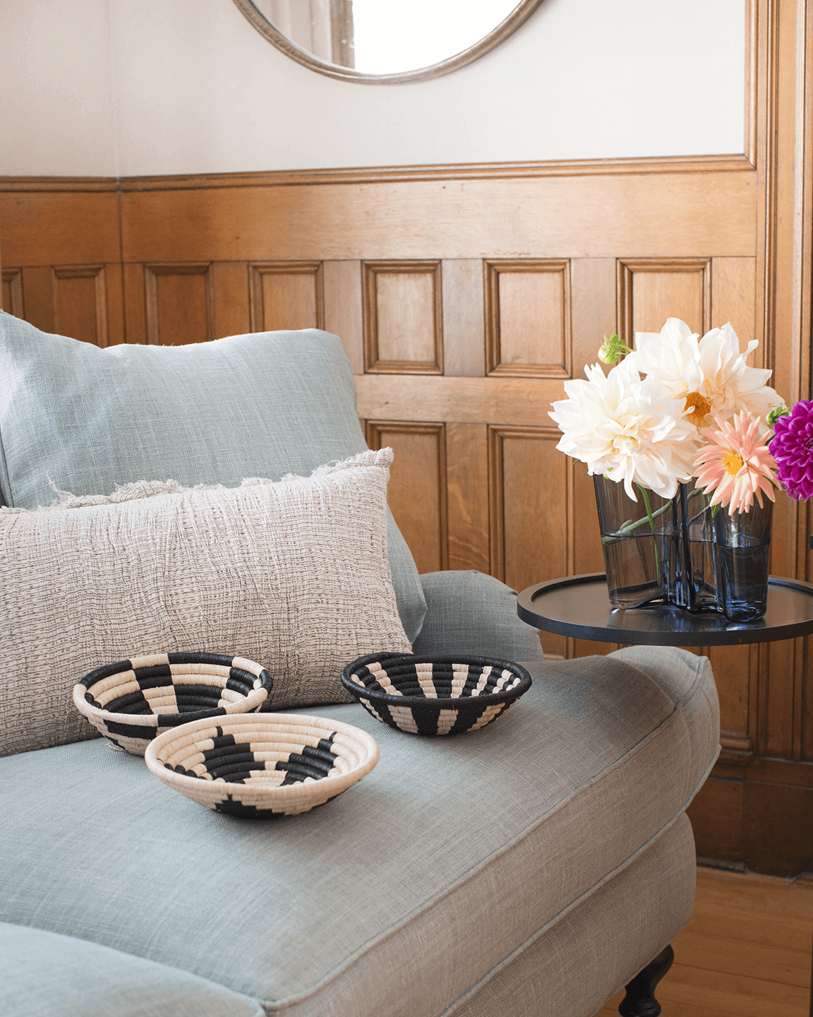 Mini Flora Raffia Plateau