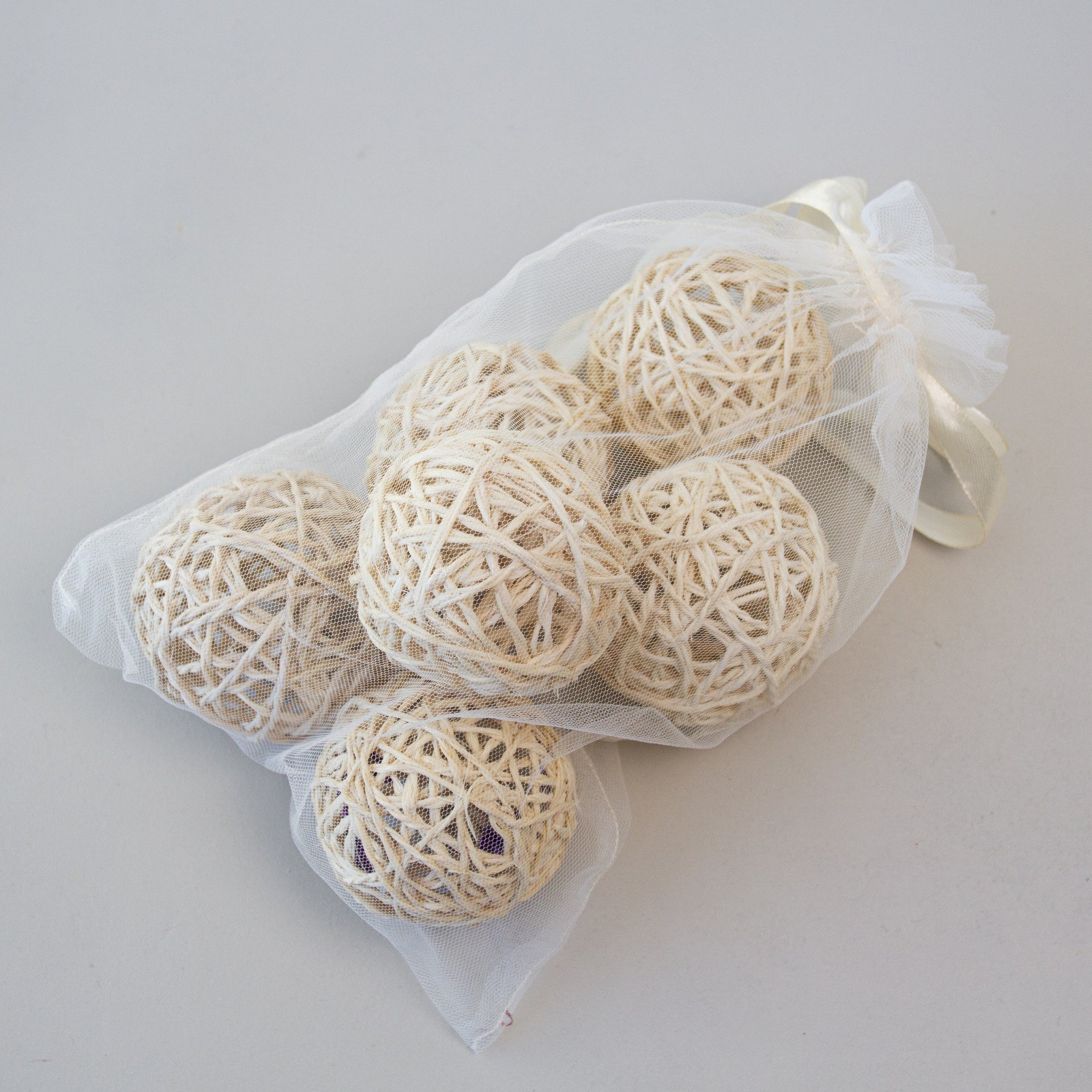 Sisal Ball Ornament Set
