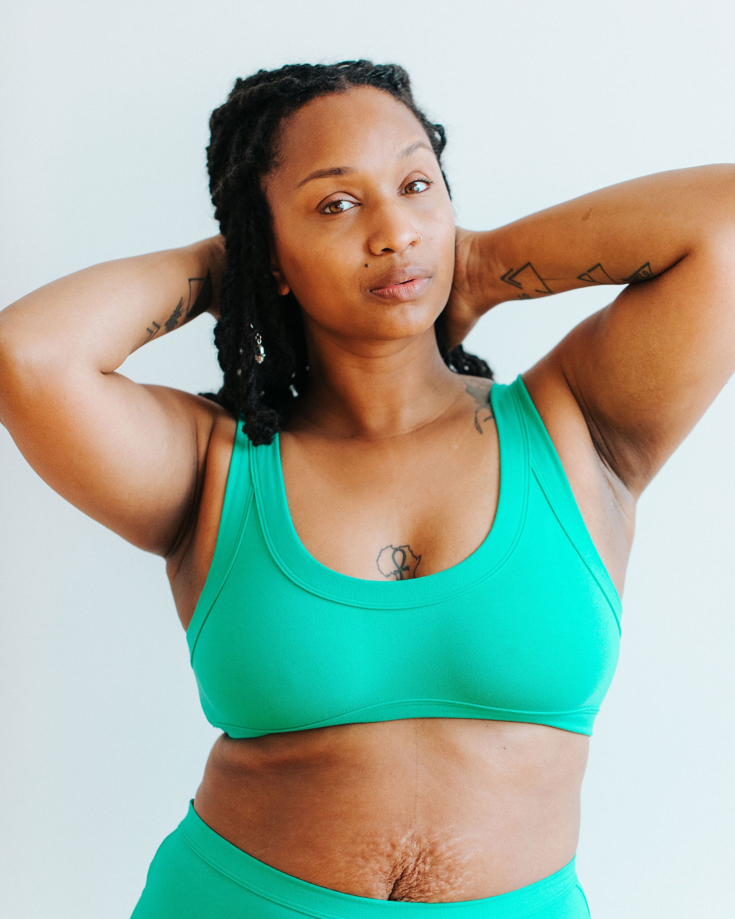 Bralette Peacock Green