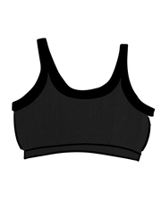 Longline Bra Plain Black