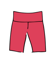 High Rise Bike Shorts Pomegranate Punch