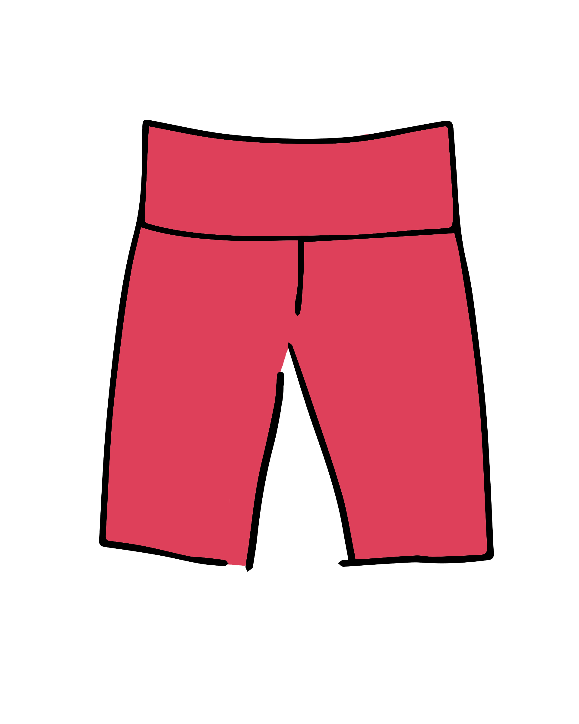 High Rise Bike Shorts Pomegranate Punch