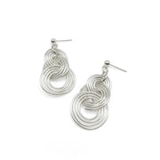 Ripple silver earrings