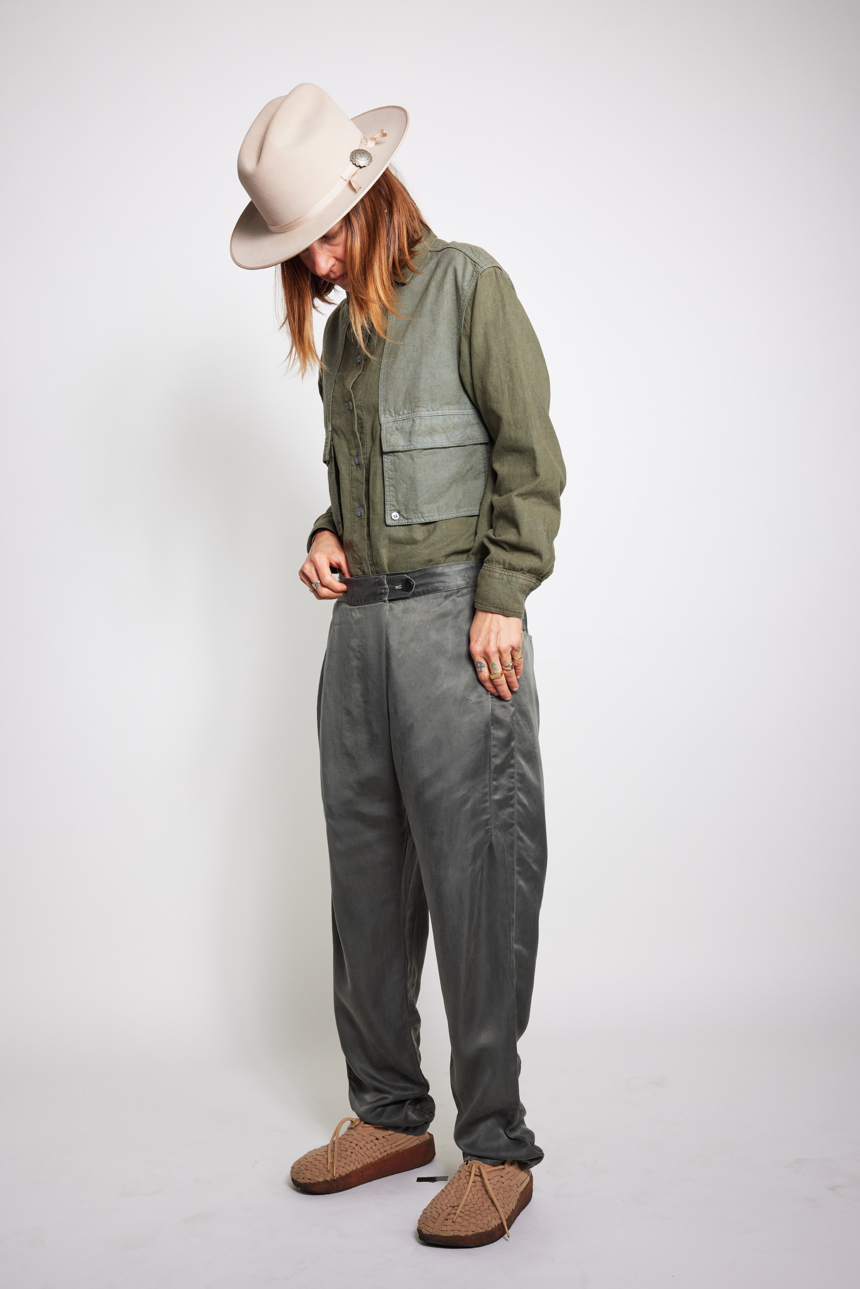 Unisex Souk Pant in Cupro Silk