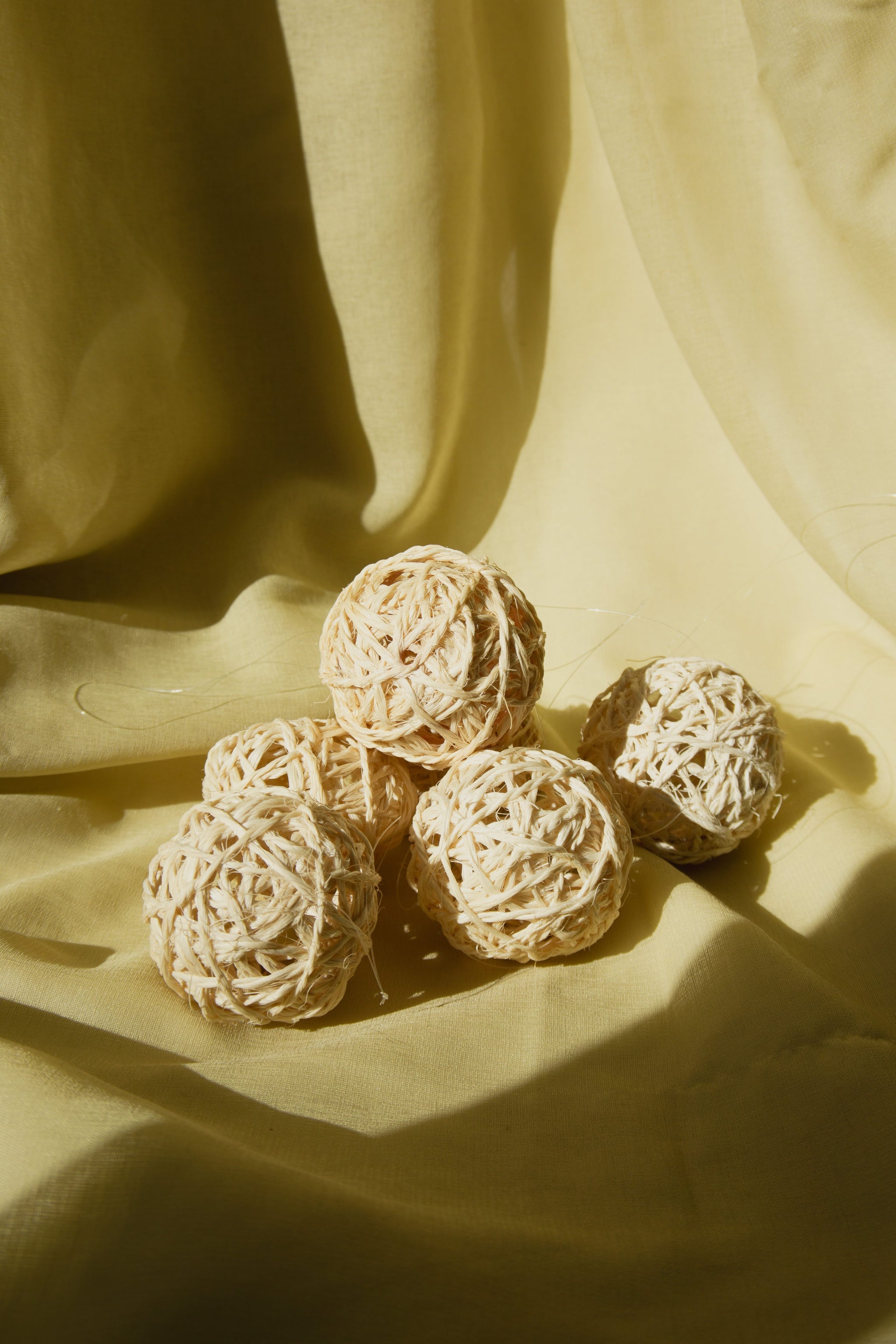 Sisal Ball Ornament Set