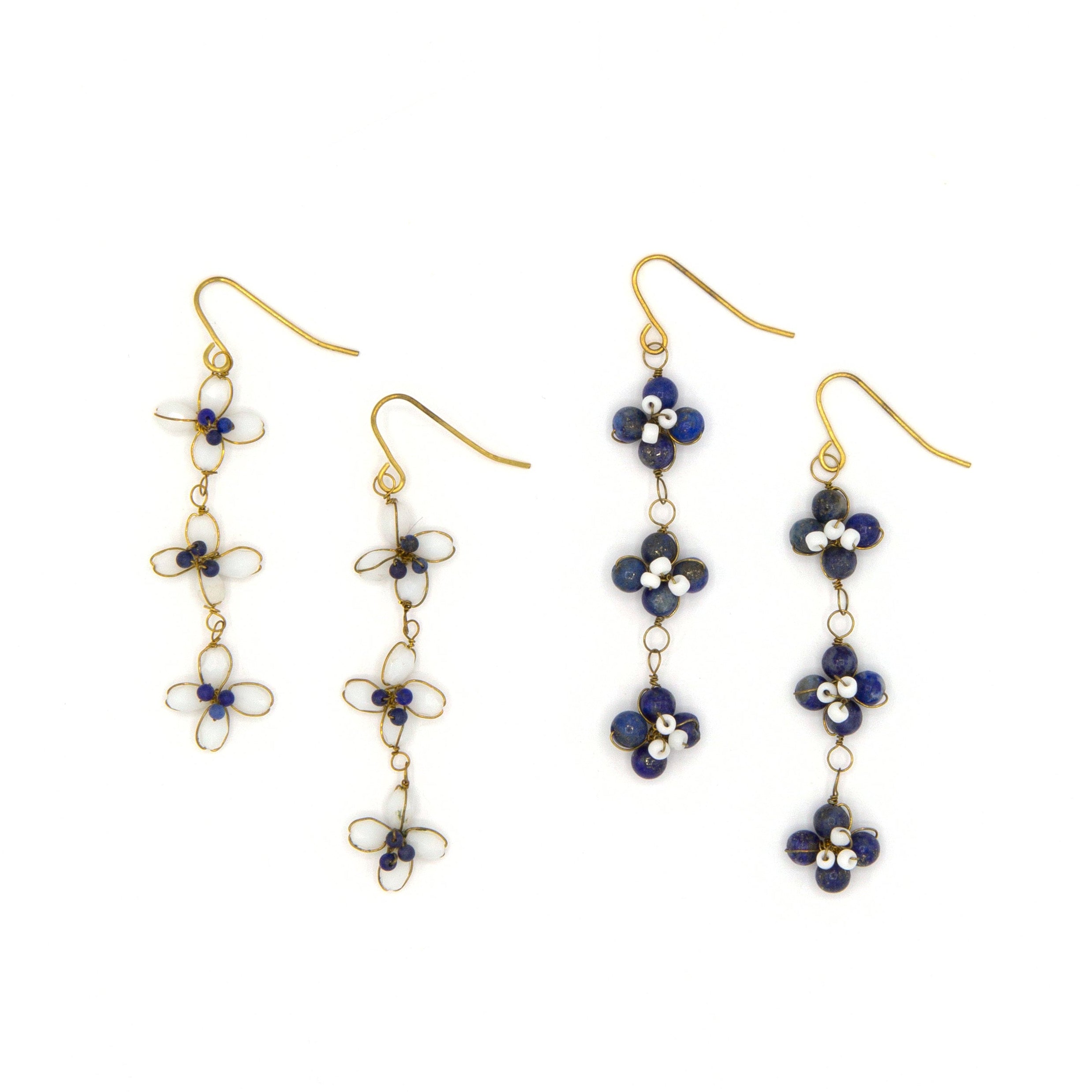 Stone Flower Earrings