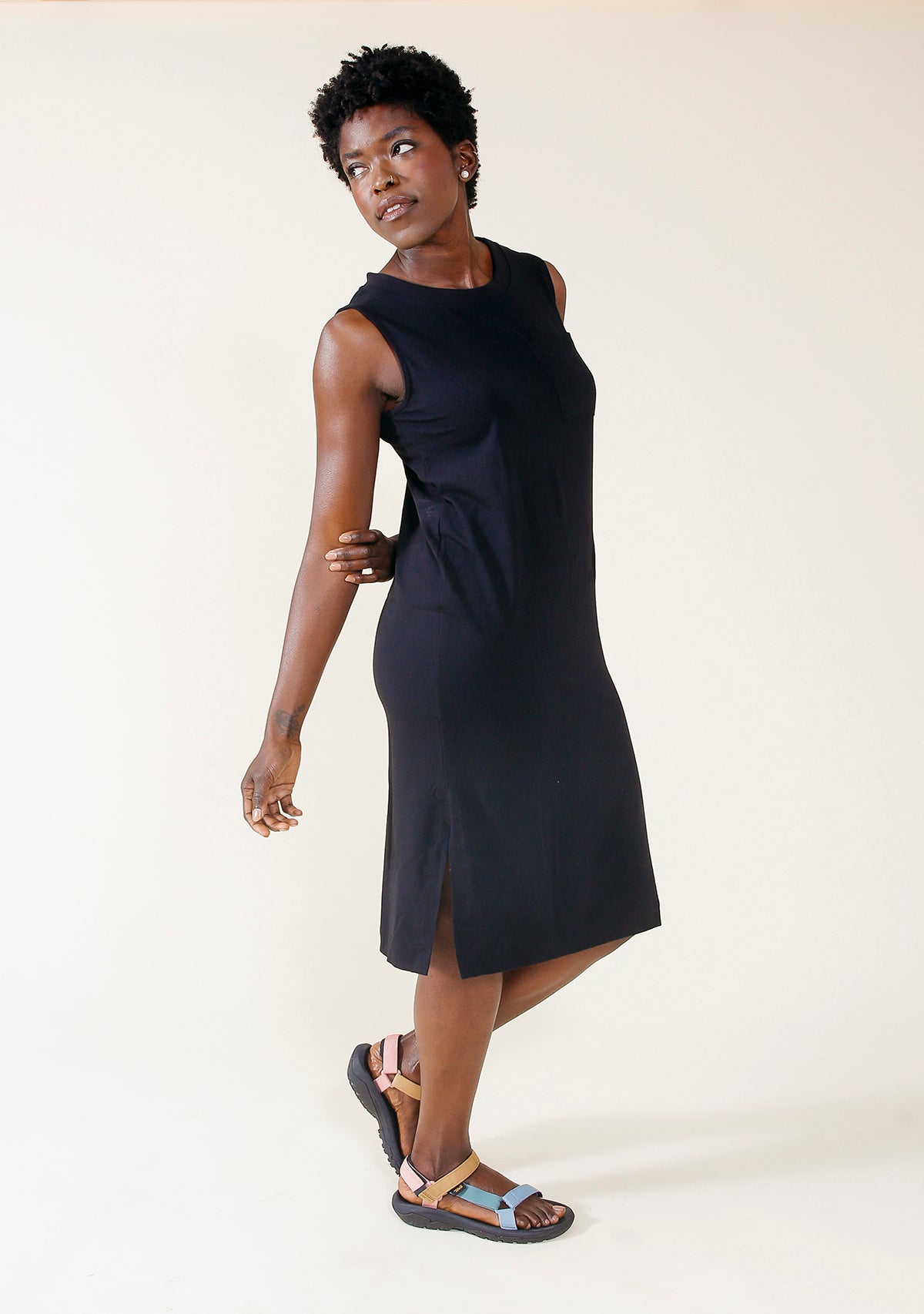 Sophie Tank Jersey Dress - Black