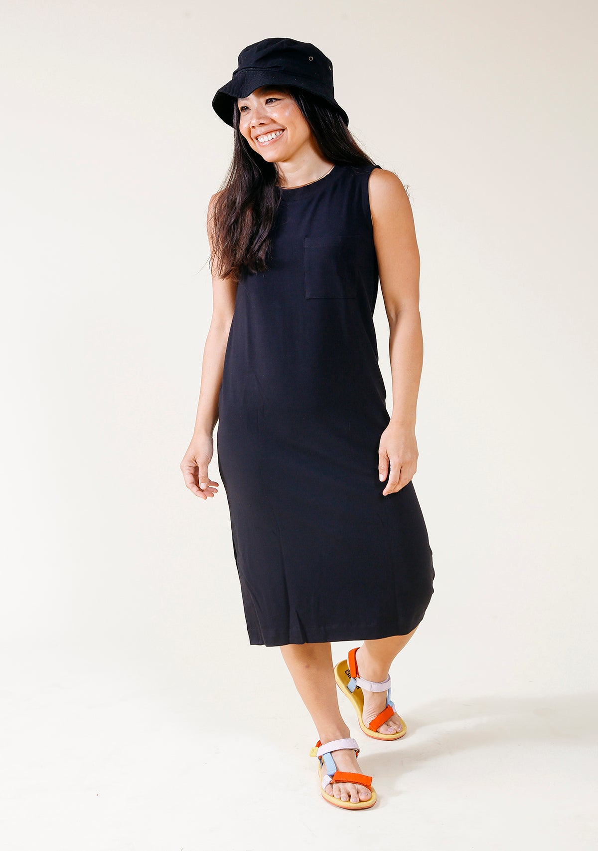 Sophie Tank Jersey Dress - Black