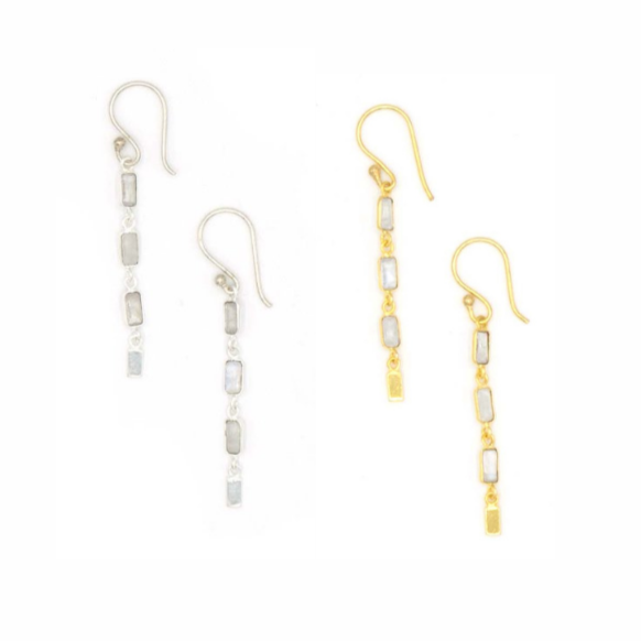 Triple Elegance Drop Earrings