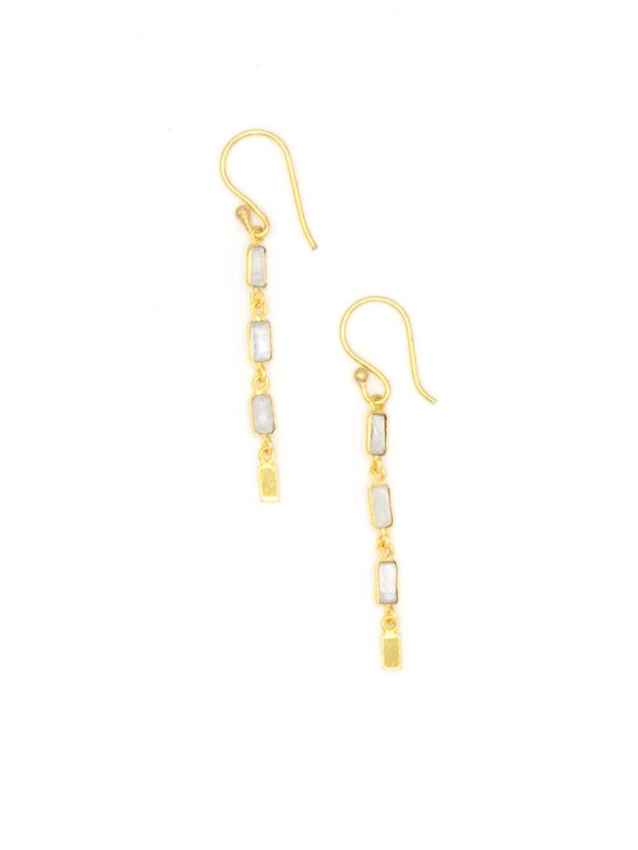 Triple Elegance Drop Earrings