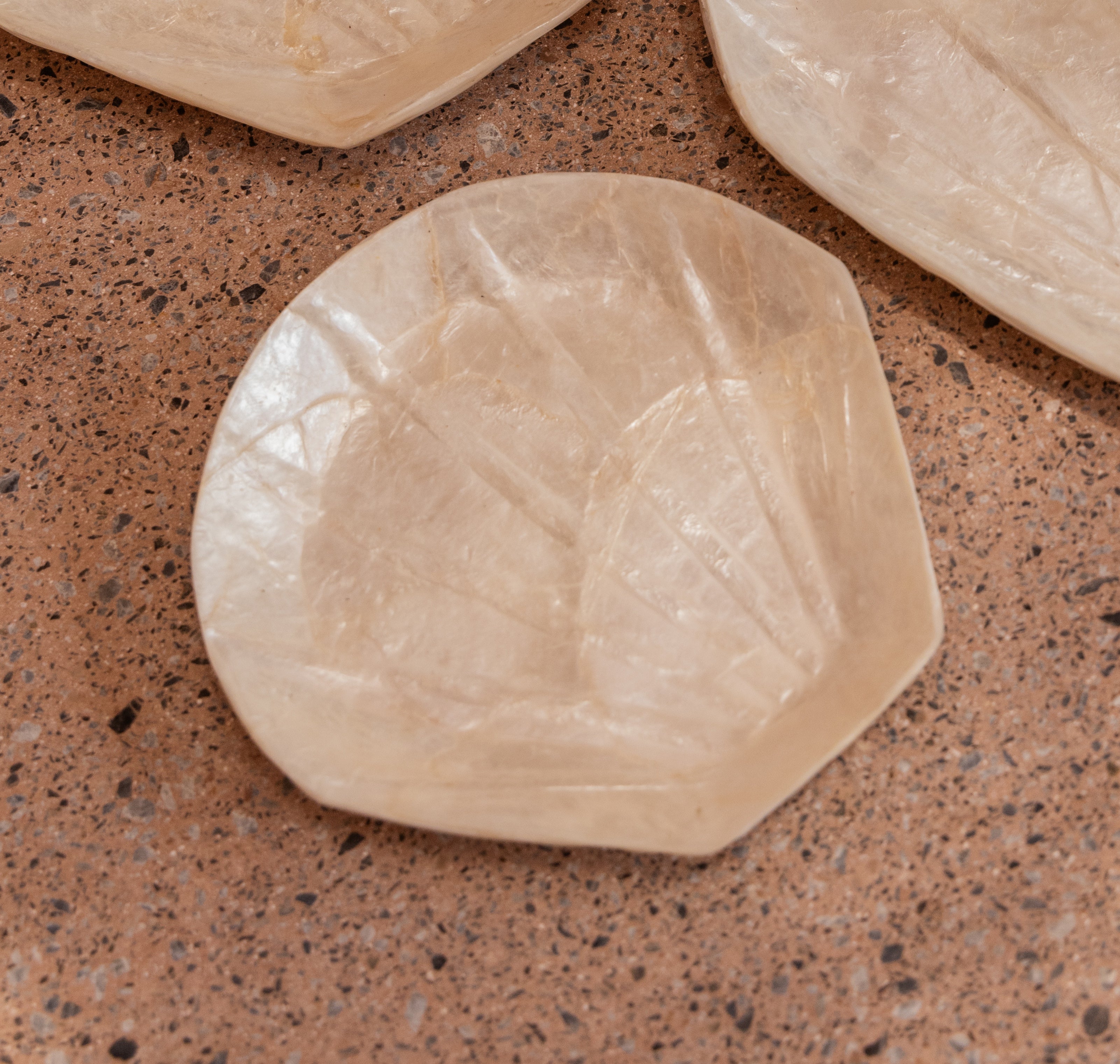 Mother of Pearl Scallop Catch All Set of 3
