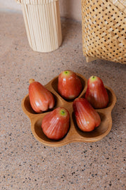 Flora Teak Divided Serving Dish