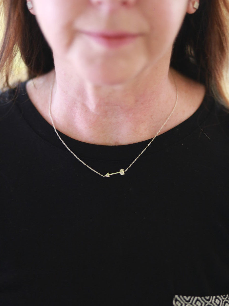 Wandering Arrow Sterling Necklace