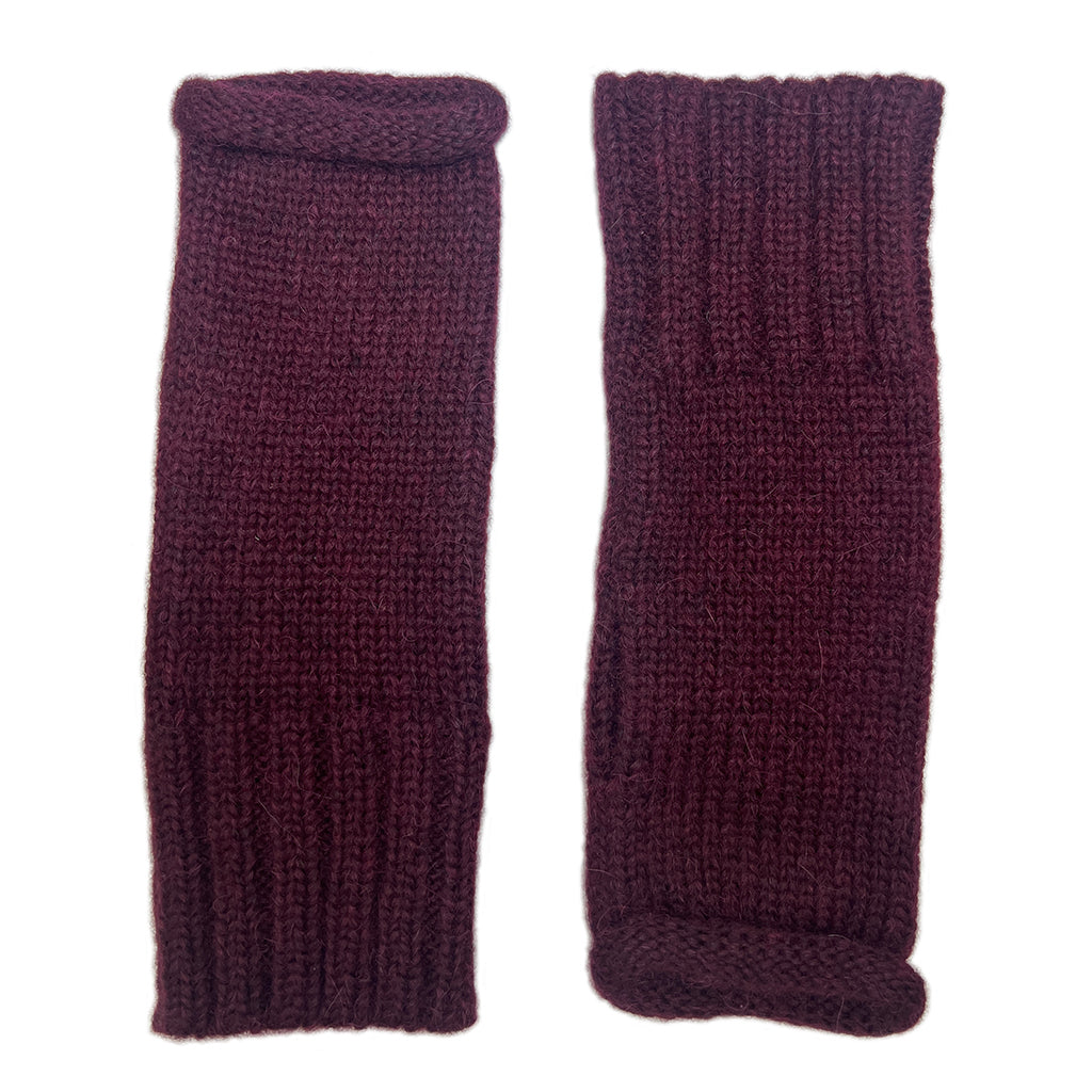 Wine Essential Knit Alpaca Gloves