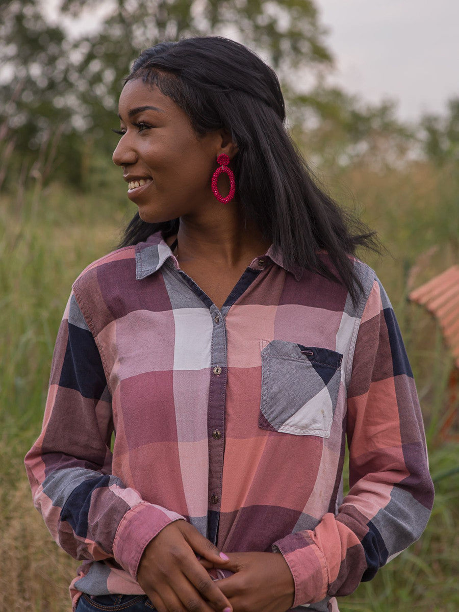 Fiesta Beaded Loop Earrings
