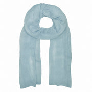 Ice Blue Handwoven Knit Alpaca Scarf