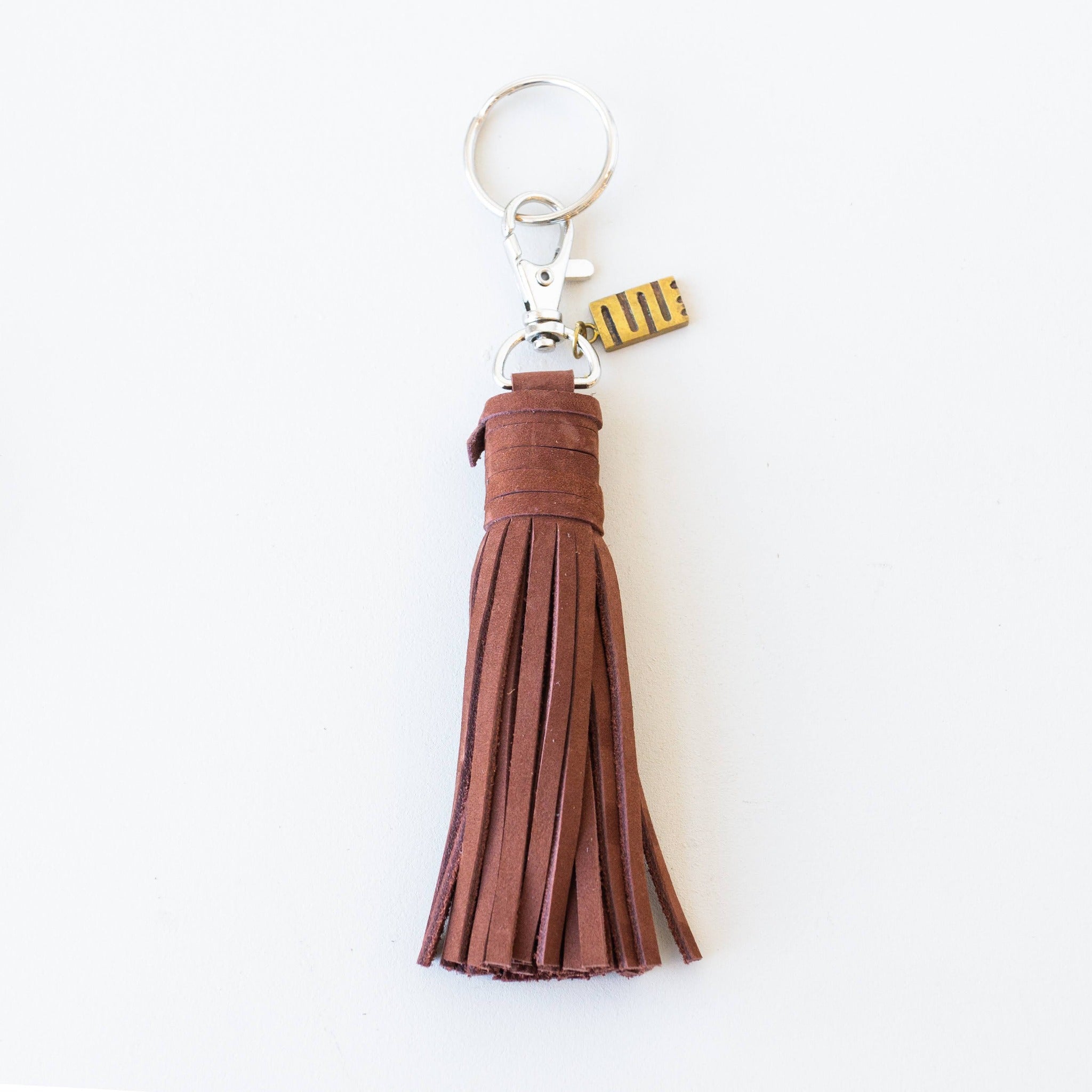 Leather Tassel Key Holder
