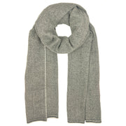 Charcoal Herringbone Cashmere Scarf