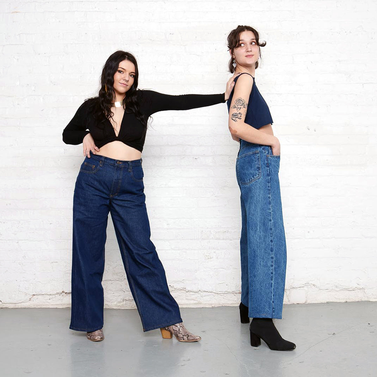 Palazzo Dark Wash 100% Cotton